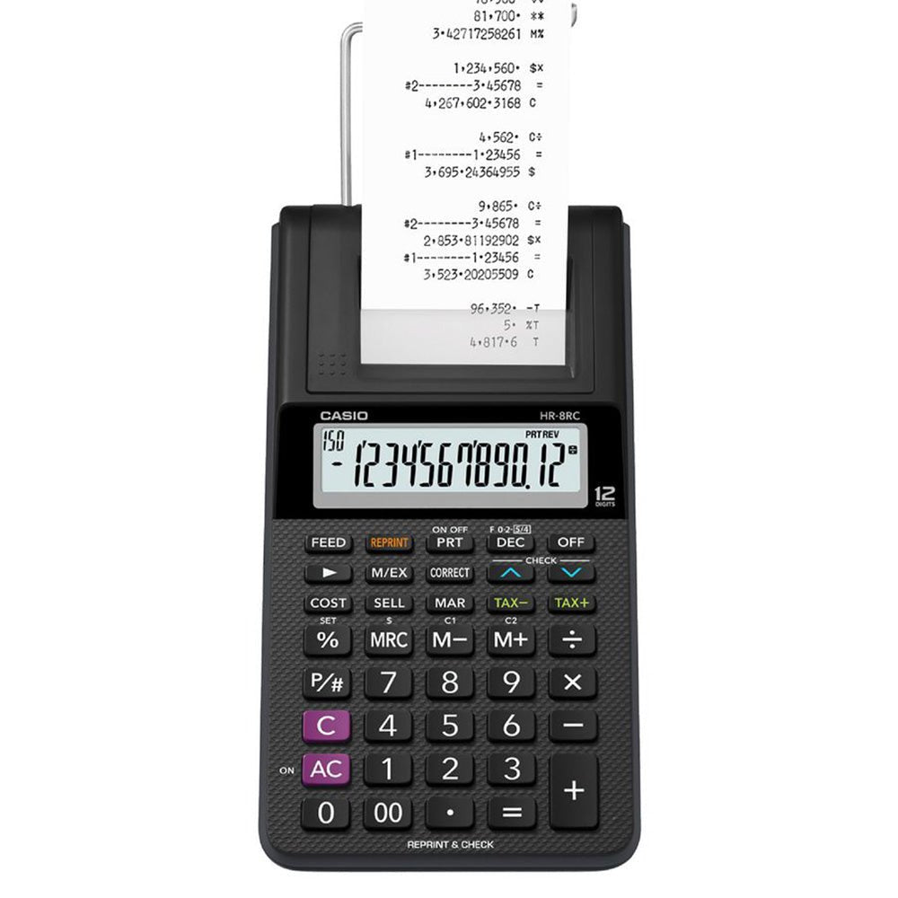 CASIO CALCULATORS-HR8RCBK-CASIO Australia