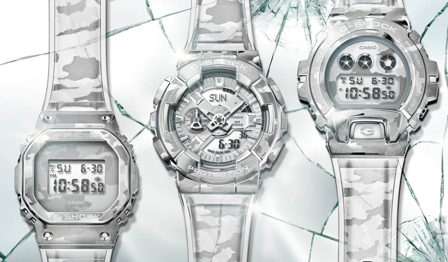 The new All-Metal-Bezel Skeleton Camo Series from G-Shock!