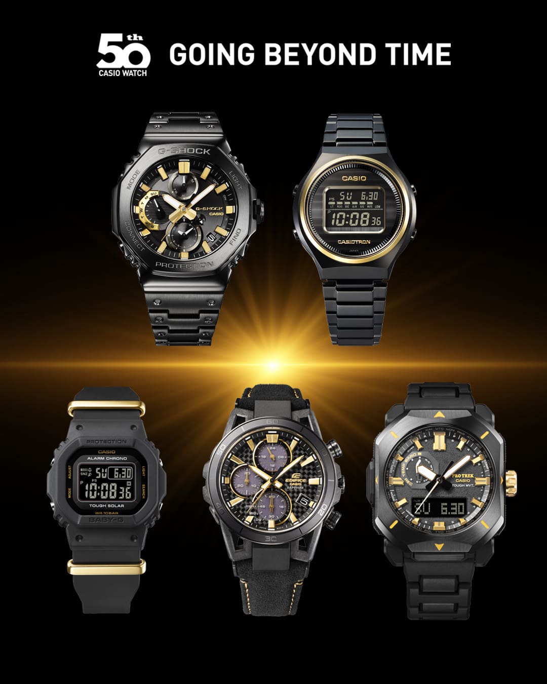 【G-SHOCK】CASIO 50th ANNIVERSARY ブラック Casio G-Shock Full Metal 50th Anniversary Solar/Bluetooth
