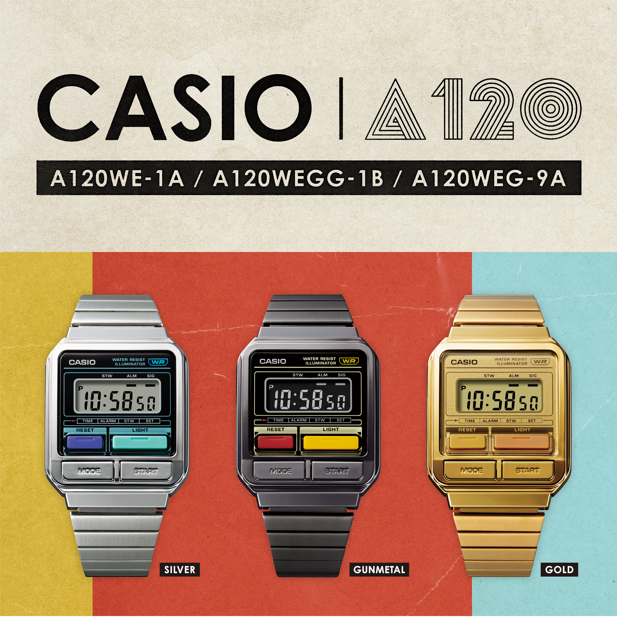 CASIO VINTAGE-A120WEG-9A-Watches-CASIO Australia