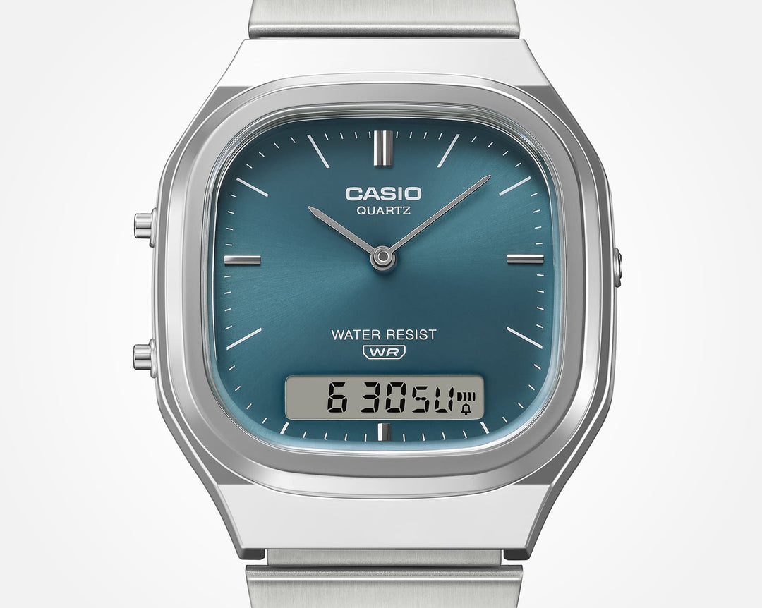 CASIO Vintage AQ240E-3A - Retro Sunray Digital-Analogue