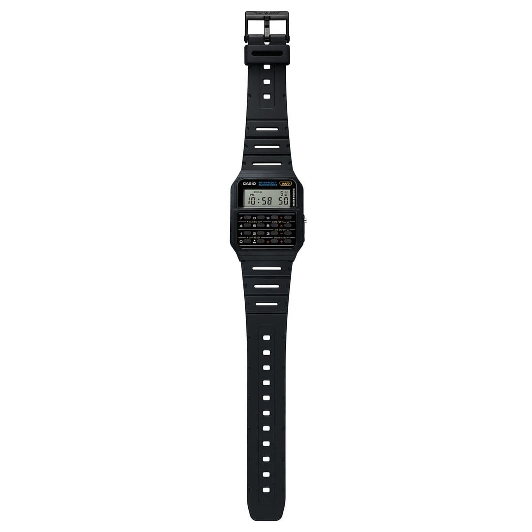 CASIO Vintage CA53W-1 Black Digital Calculator Watch