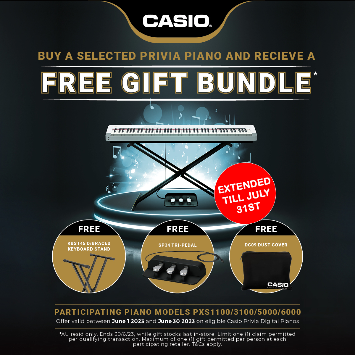 Casio Promo Code CASIO Music Mid Year Promotion