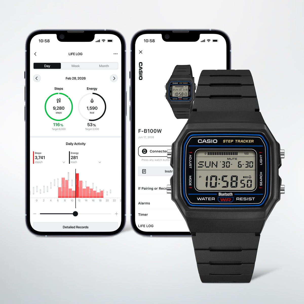 CASIO VINTAGE-FB100W-1B-Watches-CASIO Australia