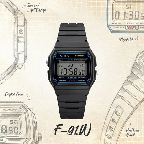CASIO VINTAGE-F91W-1-Watches-CASIO Australia