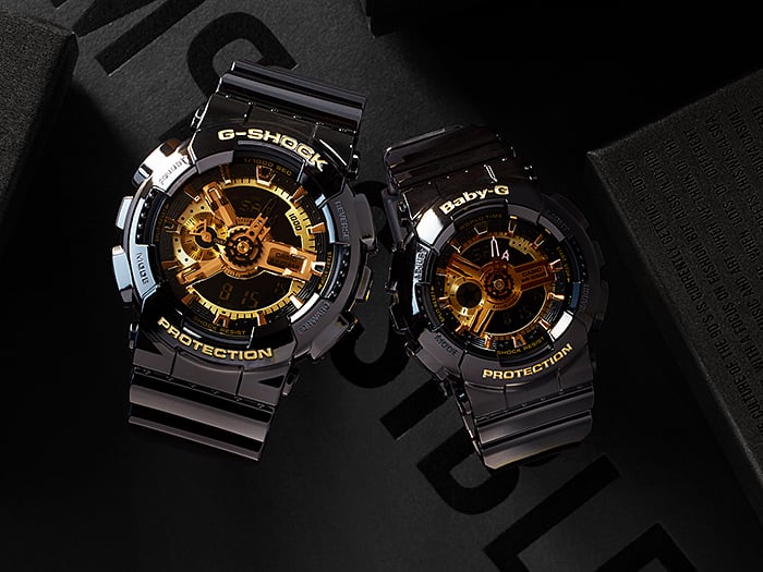 110gb 1adr G Shock Ga 110 Gold Black Shock Ga110gb 1a G
