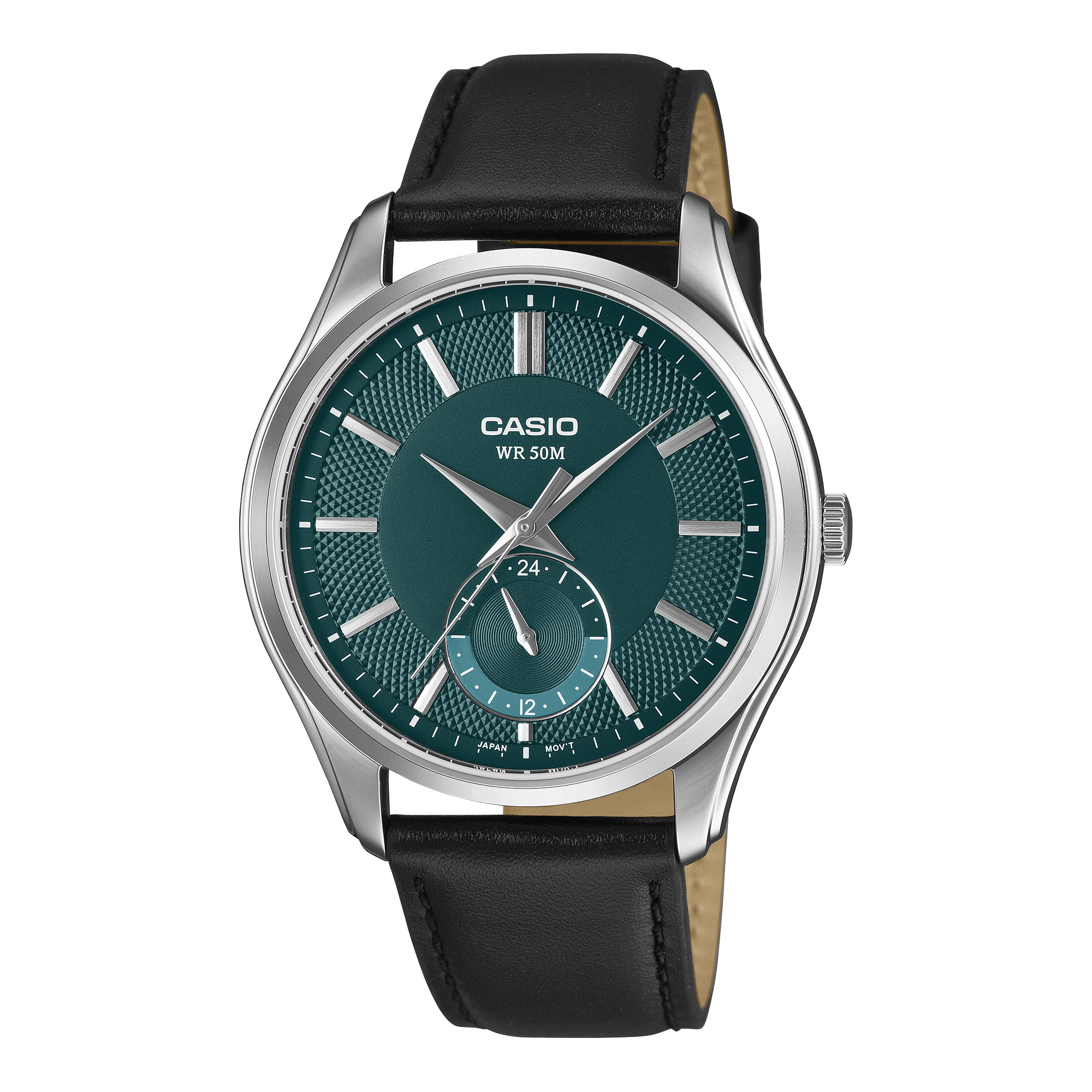 CASIO Vintage MTPB315L-3A Classic Analogue Leather Watch
