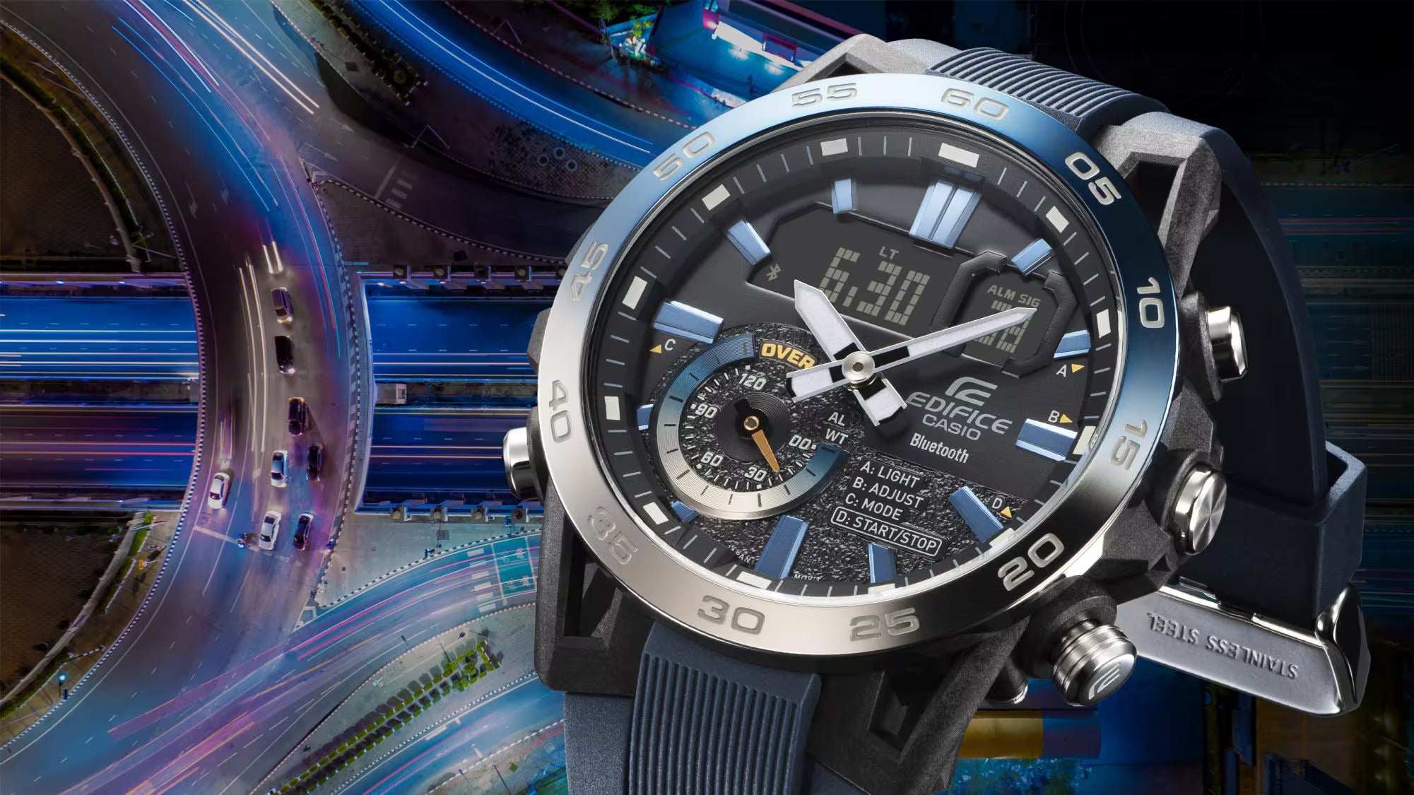 CASIO EDIFICE ネオンイルミネーター 海外モデル Casio Edifice EQS940NL-1A Solar Powered Watch