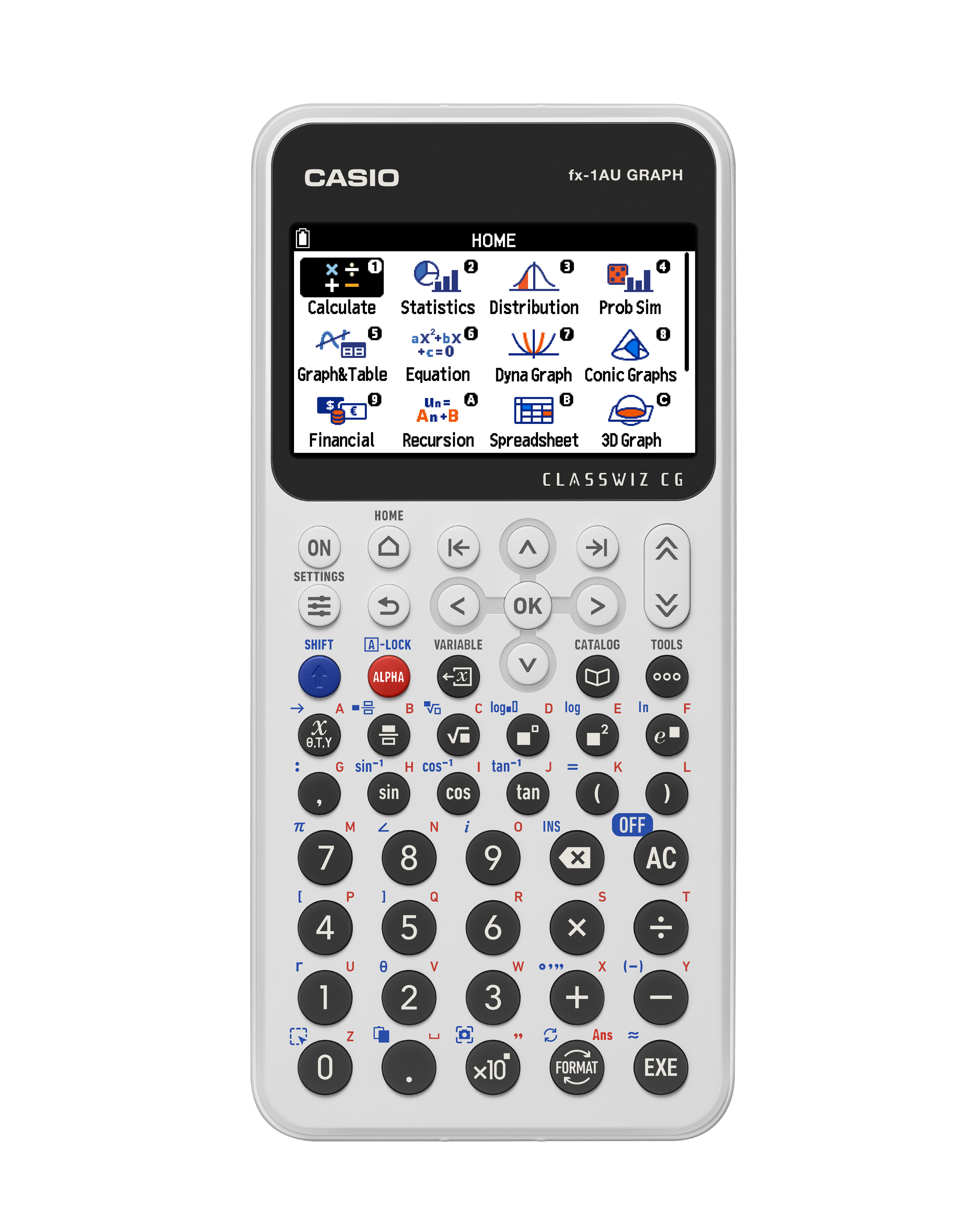 CASIO fx-1AU GRAPH, the replacement to the fx-CG50AU from 2026. Approved by QCAA, SACE and IBDP exams from 2026.