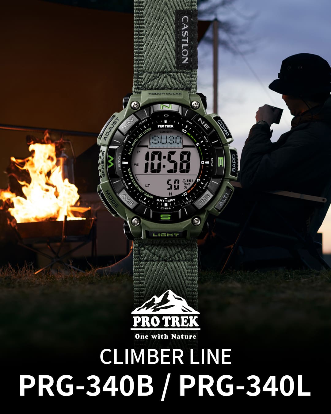 CASIO PRO TREK 24年6月メンテナンス済み PRO TREK CLIMBER LINE PRG340B/PRG-340L