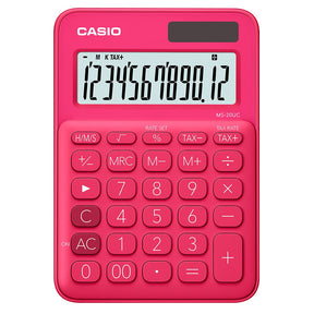 CASIO MS20UC Desktop Calculator - Red