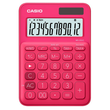 CASIO MS20UC Desktop Calculator - Red