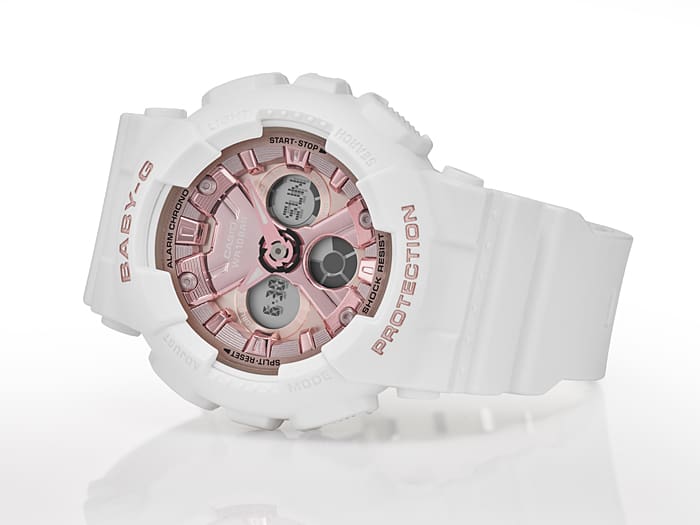 ✨新品✨CASIO BABY-G BA-130-7A1J Casio Baby-G BA-130-7A1DR Analog-Digital White Pink Watch