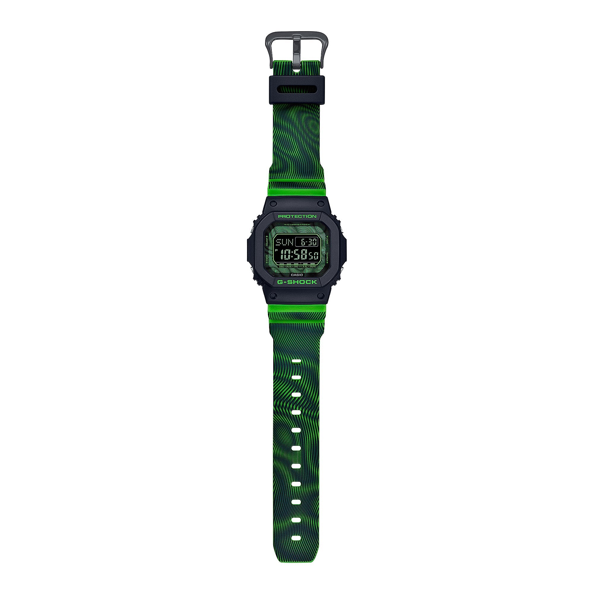 G-SHOCK DWD5600TD-3D Neon Green Time Distortion Watch