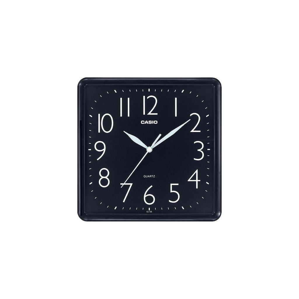CASIO Clock Series IQ06-1D Black Square Clock